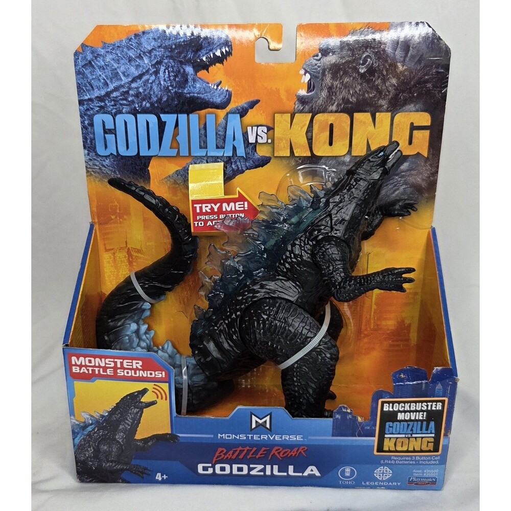 Playmates Toys Battle Roar Godzilla Action Figure Godzilla vs. Kong Sounds Works